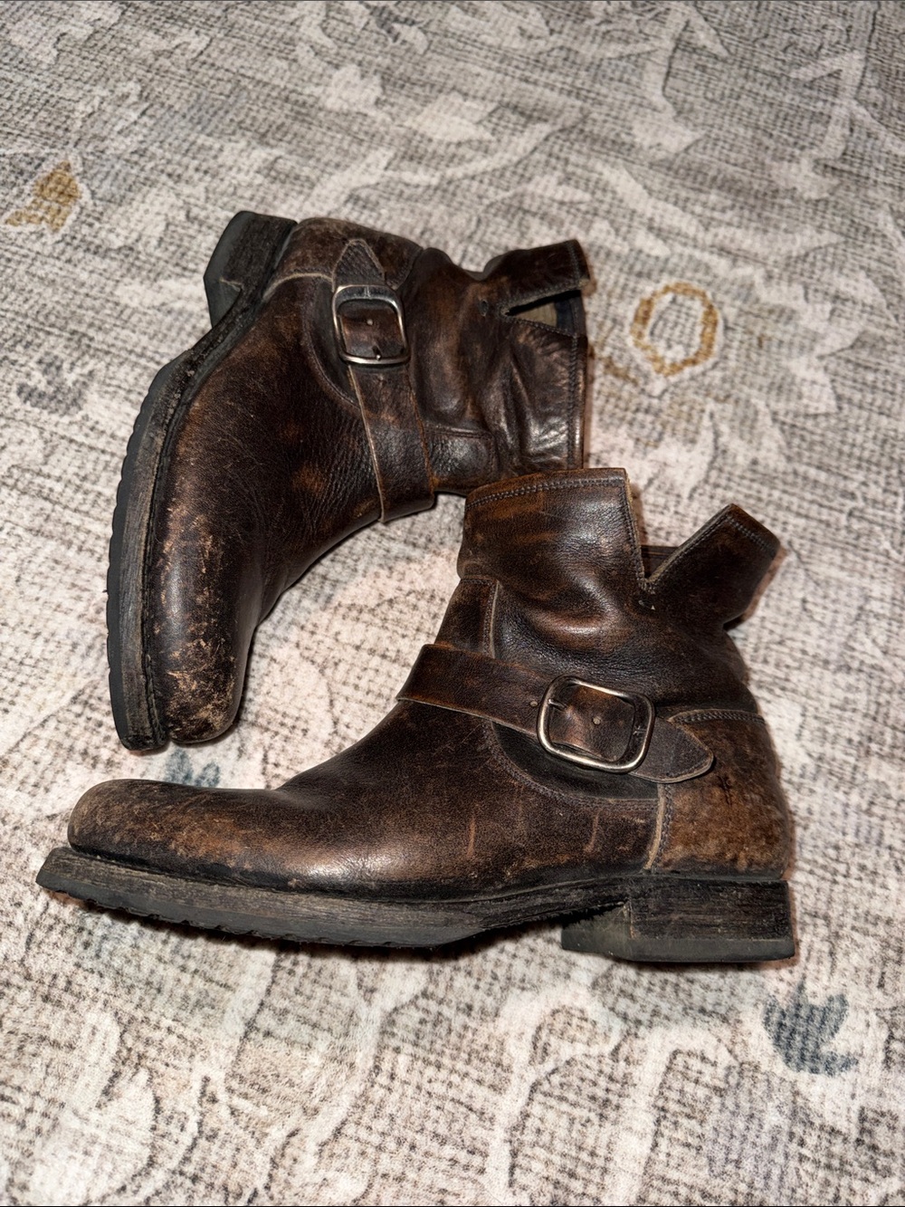 Frye Women’s Brown Leather Distressed Boots - Picture 4 of 4
